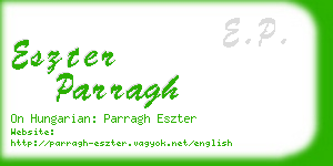 eszter parragh business card